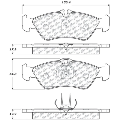 Rear Semi Metallic Pads by CENTRIC PARTS - 102.12290 pa3