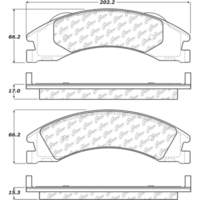 Rear Semi Metallic Pads by CENTRIC PARTS - 102.13290 pa1