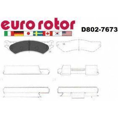 Rear Semi Metallic Pads by EUROROTOR - F1D802H pa1