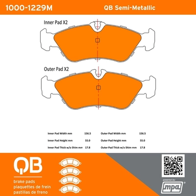 QUALITY-BUILT - 1000-1229M - Rear Disc Brake Pad Set pa2