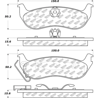 Rear Severe Duty Pads by CENTRIC PARTS - 307.09320 pa1