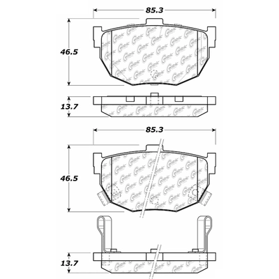 Rear Severe Duty Semi Metallic Premium Pad by CENTRIC PARTS - 106.03230 pa2