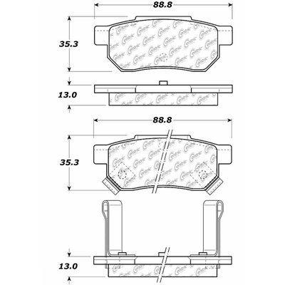 Rear Severe Duty Semi Metallic Premium Pad by CENTRIC PARTS - 106.03740 pa1