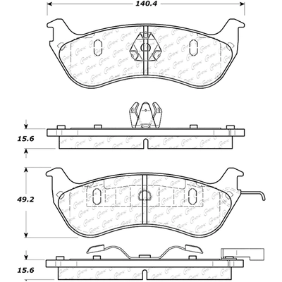 CENTRIC PARTS - 106.06900 - Rear Disc Brake Pad Set pa3