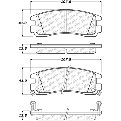 Rear Severe Duty Semi Metallic Premium Pad by CENTRIC PARTS - 106.06980 pa1