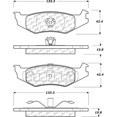 Rear Super Premium Ceramic Pads by CENTRIC PARTS - 105.05120 pa3