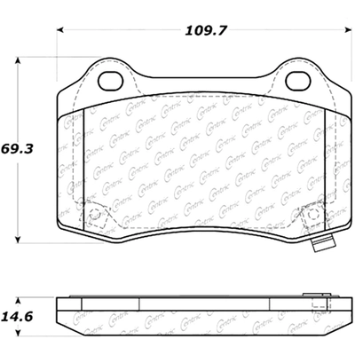 plaquettes arrière en céramique de qualité supérieur by CENTRIC PARTS - 105.10531 pa7