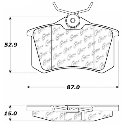 Rear Super Premium Semi Metallic Pads by CENTRIC PARTS - 104.03400 pa3