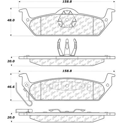 Plaquettes arrières semi-métallique de qualité supérieur by CENTRIC PARTS - 104.09630 pa2