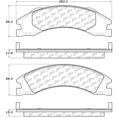 Plaquettes arrières semi-métallique de qualité supérieur by CENTRIC PARTS - 104.13290 pa9