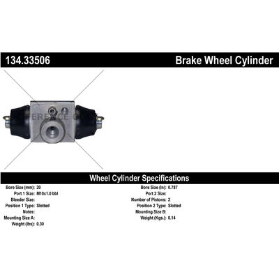 Rear Wheel Cylinder by CENTRIC PARTS - 134.33506 pa2