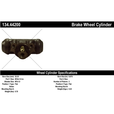 Rear Wheel Cylinder by CENTRIC PARTS - 134.44200 pa1