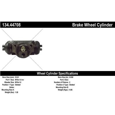 Rear Wheel Cylinder by CENTRIC PARTS - 134.44708 pa2