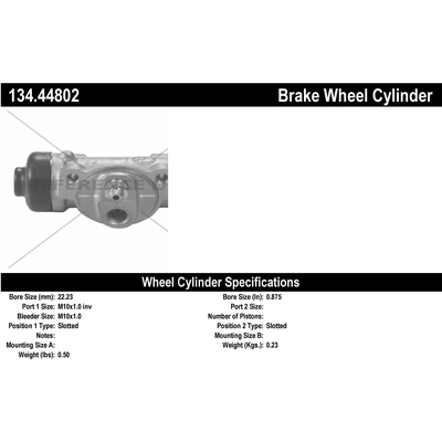 Cylindre de roue arrière by CENTRIC PARTS - 134.44802 pa2