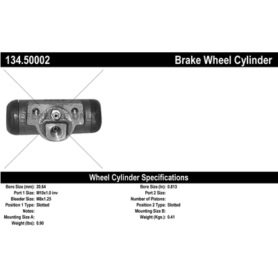 Cylindre de roue arrière by CENTRIC PARTS - 134.50002 pa1