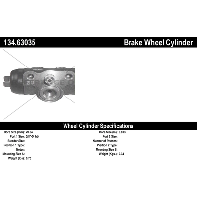 Cylindre de roue arrière by CENTRIC PARTS - 134.63035 pa2