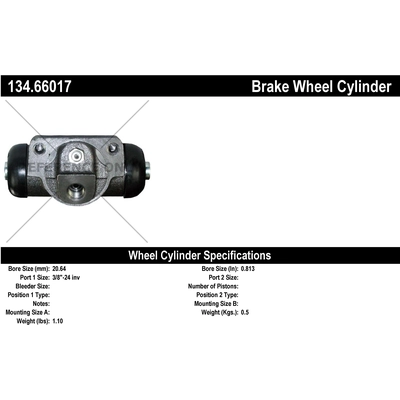 Rear Wheel Cylinder by CENTRIC PARTS - 134.66017 pa1