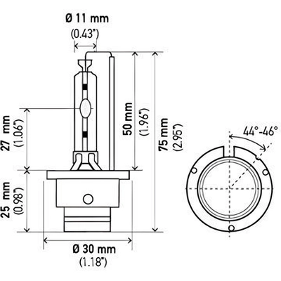 Replacement Bulb by HELLA - D2S5000K pa8