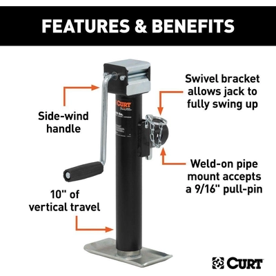 Swivel Jack by CURT MANUFACTURING - 28354 pa7