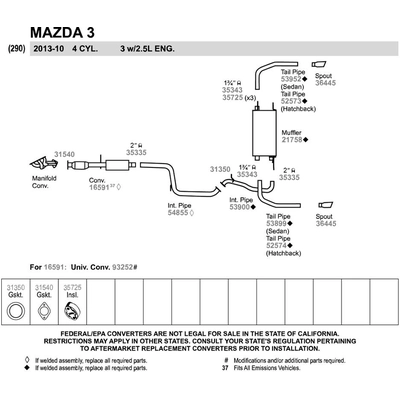 WALKER USA - 53899 - Tail Pipe pa4