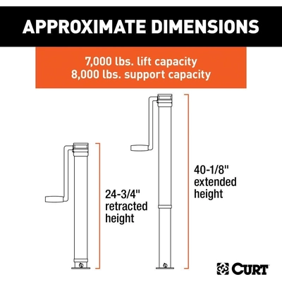 Weld Square Jack by CURT MANUFACTURING - 28575 pa5