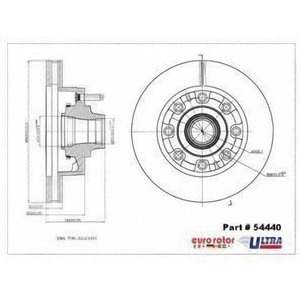 Front Hub And Rotor Assembly by EUROROTOR pa2