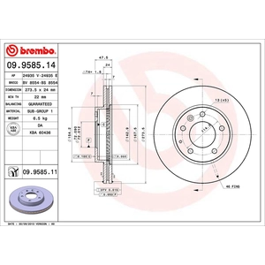 Front Premium Rotor by BREMBO pa2