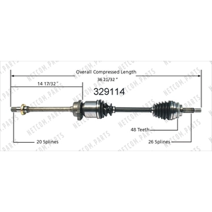 Arbre CV neuf by WORLDPARTS pa1