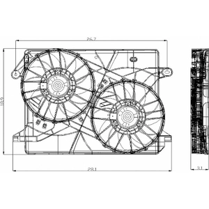 Radiator Fan Assembly by GLOBAL PARTS DISTRIBUTORS pa1