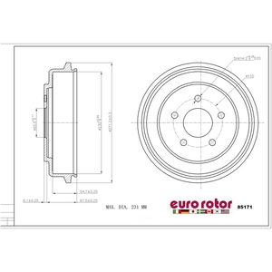 Rear Brake Drum by ULTRA pa3