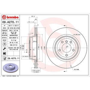 Disque de frein arrière de qualité supérieur by BREMBO pa2