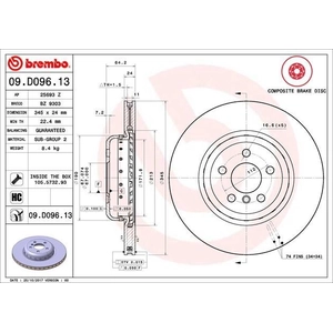 Disque de frein arrière de qualité supérieur by BREMBO pa5