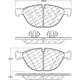 Purchase Top-Quality CENTRIC PARTS - 105.13810 - Front Disc Brake Pad Set pa6