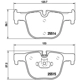 Purchase Top-Quality Rear Premium Semi Metallic Pads by BREMBO - P06072 pa5