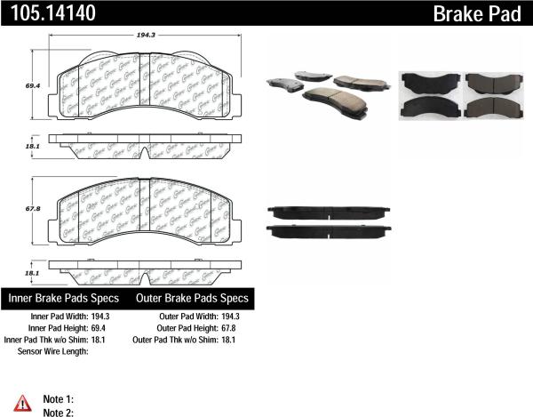 Front Super Premium Ceramic Pads