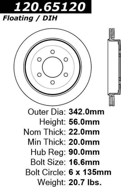 Rear Premium Rotor